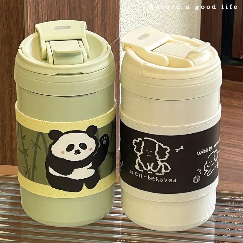 316 stainless steel straw cup, portable and cute children's hand-held water cup, insulated cup, high appearance level for girls, large capacity Application Scenario