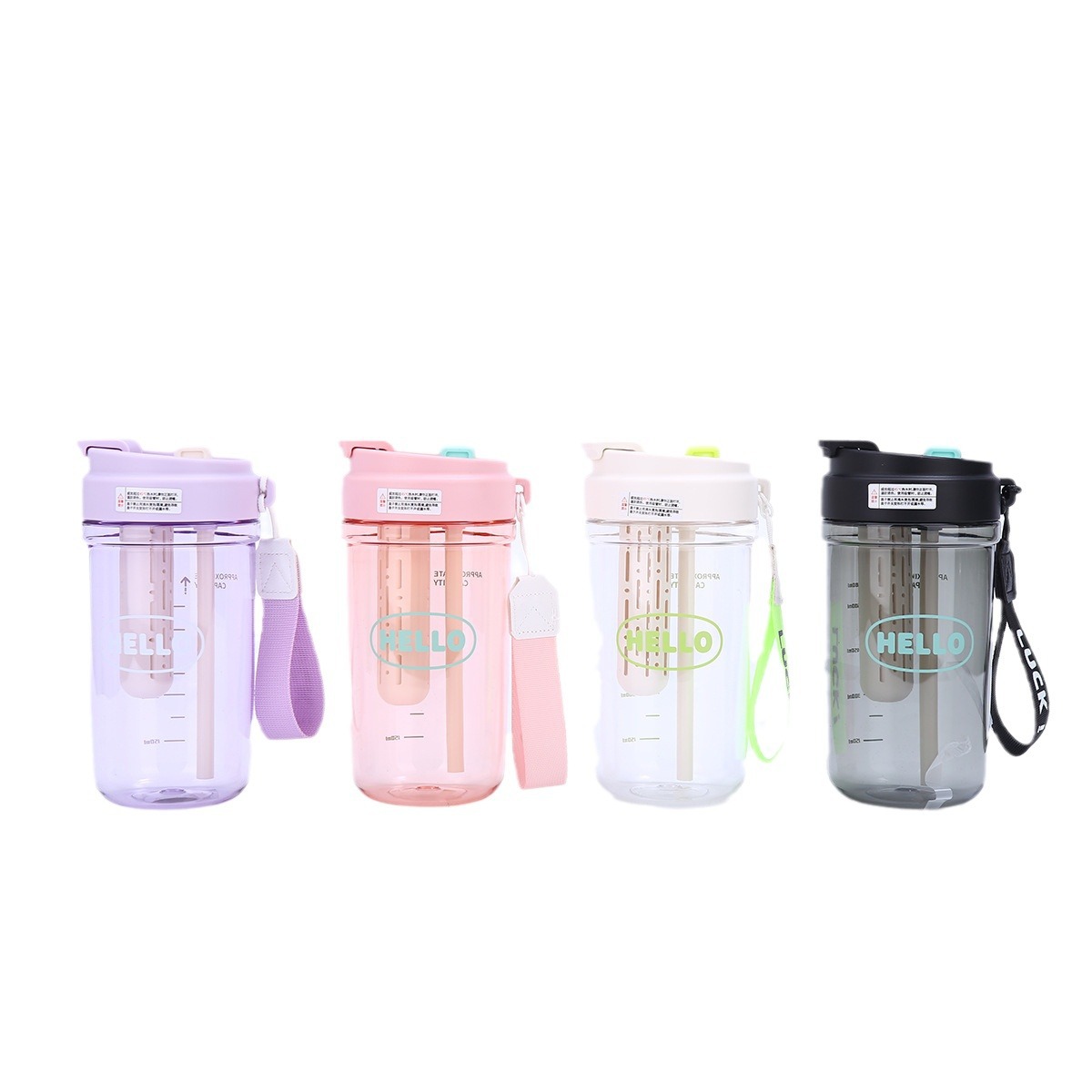 In summer, you can casually use a double-drinking coffee cup. When outdoors, you can carry a plastic water cup with a handle. Students can use a straw cup with a lid for two purposes Item Picture