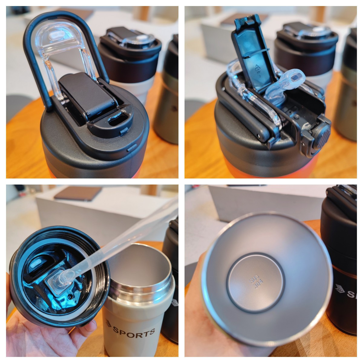 Simple and fashionable insulated cup with straw for double drinking, a trendy item for sporty boys. High appearance level stainless steel portable cup Specification drawing