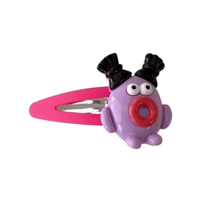 Funny and ugly doll hair clips, sausage-mouth cute hair clips, female bangs by the seaside, broken hair clips, funny headwear 2023 new style Item Picture