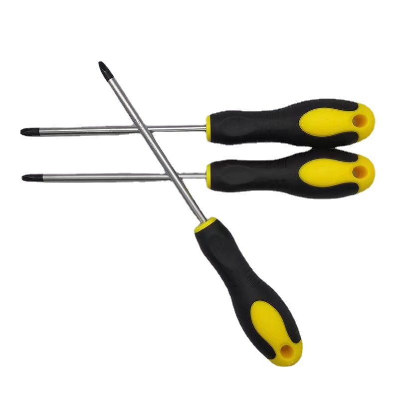 The manufacturer wholesals new types of screwdrivers with anti-slip rubber-coated handles, straight cross strong magnetic 45# steel screwdrivers and screwdrivers Item Picture