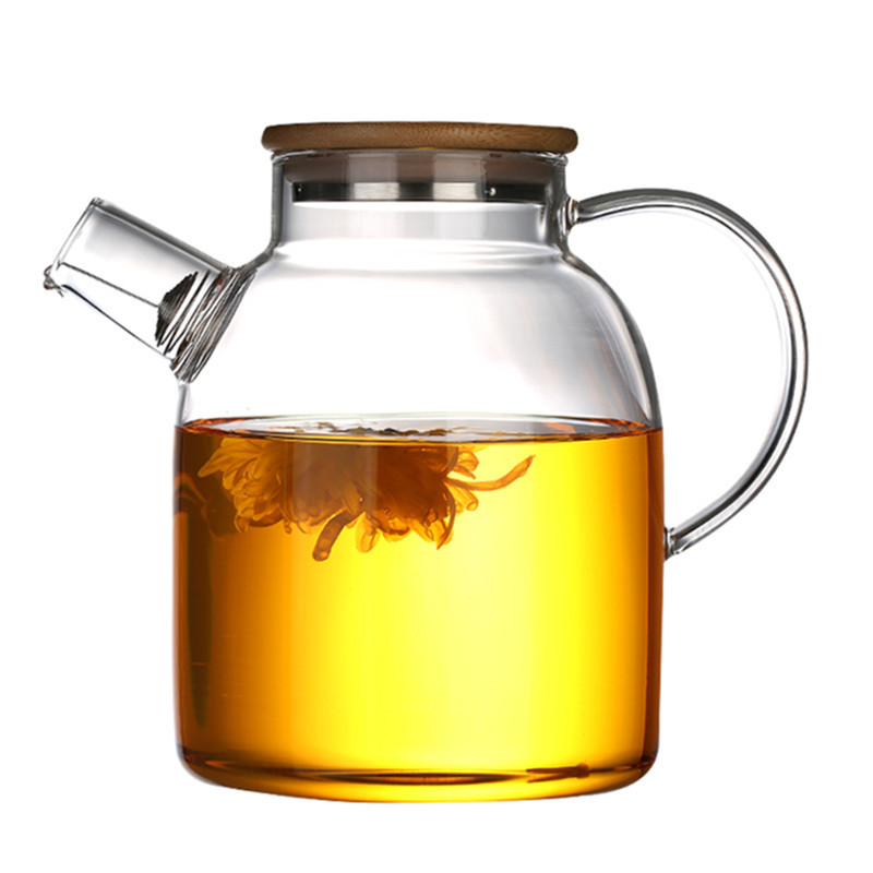 Household cold water kettle, glass water kettle, explosion-proof large-capacity teapot, cooling cup, juice kettle, large water kettle, cooling, simple and elegant Item Picture