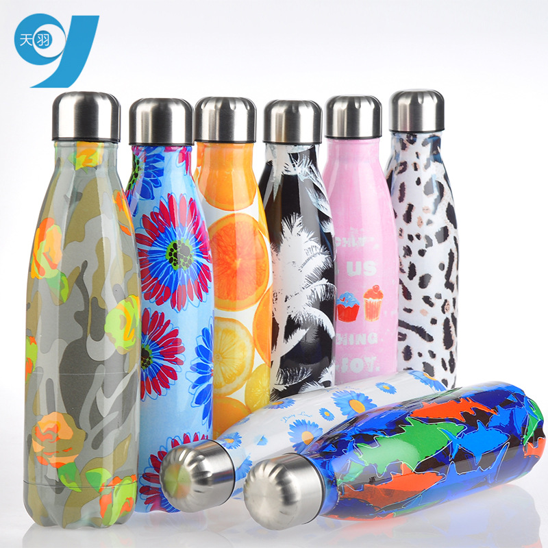 Sports creative cola cup, vacuum 304 stainless steel insulated cup, gift water cup, can be printed with logo, factory direct supply full figure
