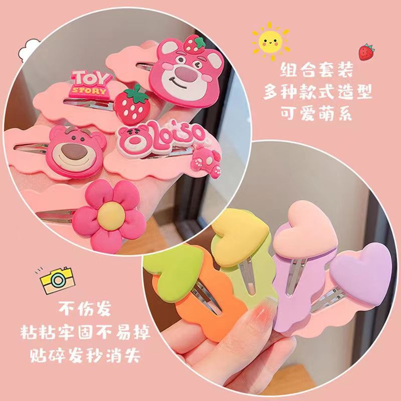 Children's hair clips, cute cartoon large broken hair clips, baby side bangs clips, popular little girl hair clip headwear details Picture