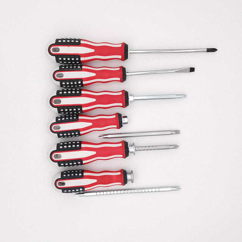 National flag, cross, straight, double-purpose telescopic screwdriver set, household manual tools, screwdriver, screwdriver, strong magnetic screwdriver Application Scenario