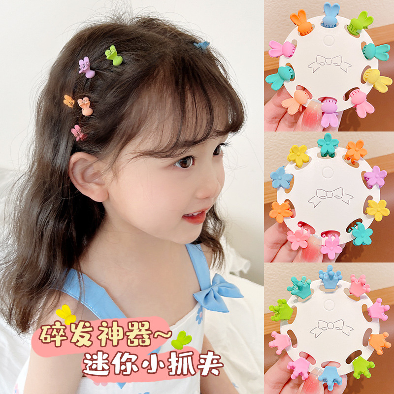 Candy-colored children's grab clips, small mini hair clips, popular girl bangs, broken hair clips, hair accessories, baby hair clips, headwear details Picture