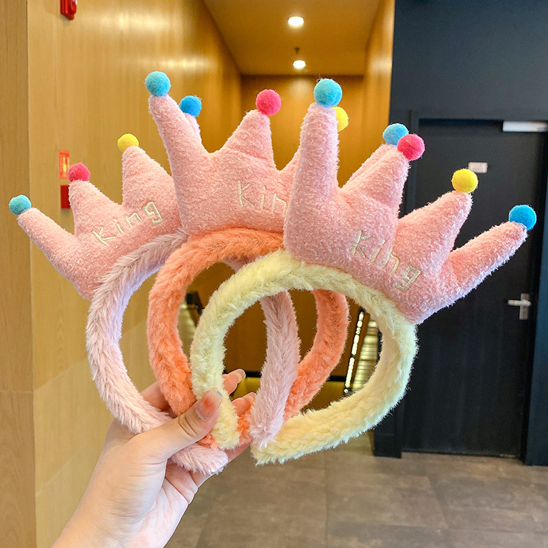 Crown facial cleansing hairband, hair tie, Korean Internet celebrity, sweet and cute hairpin, headband, versatile for going out hairpin full figure