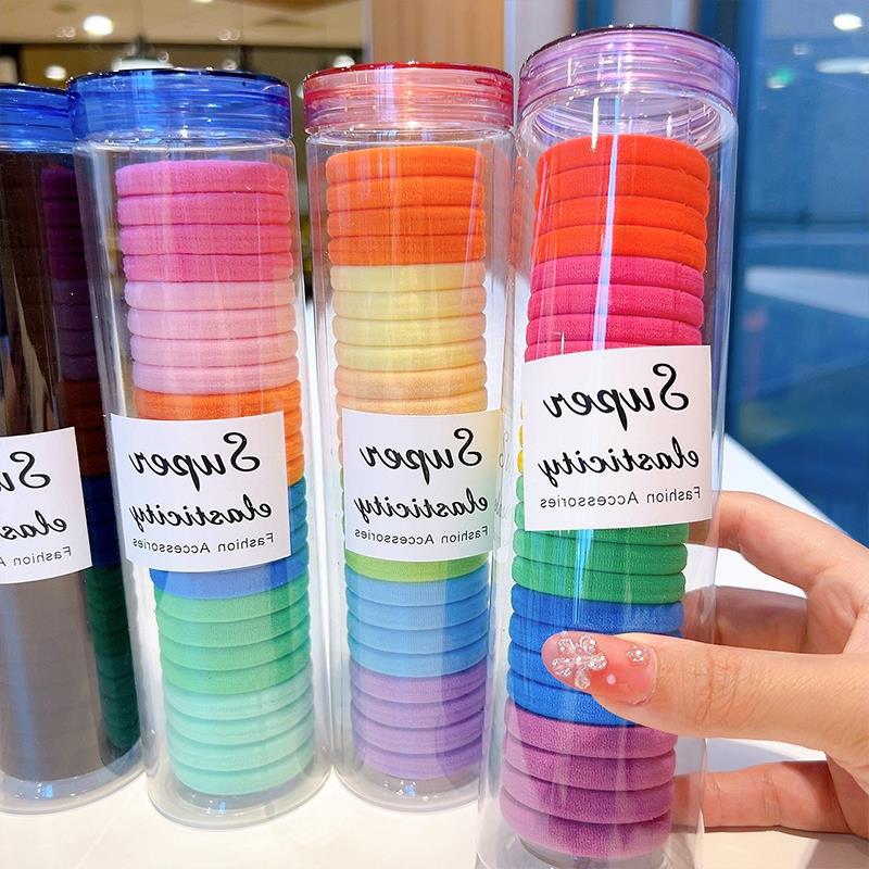24 high-elasticity, non-damaging hair towels, hair bands, sweet candy-colored hair ties, high ponytail hair ties, and hair accessories Application Scenario