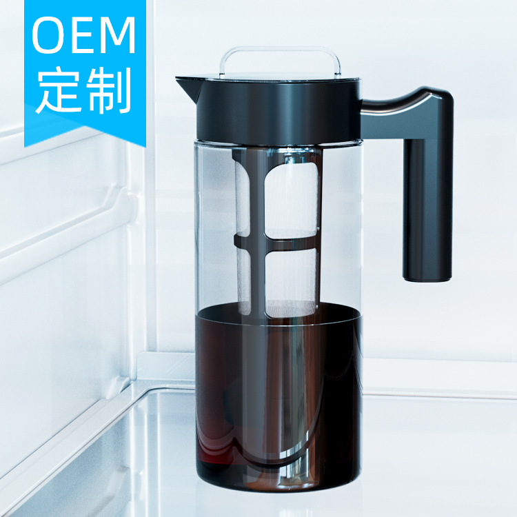 Hand-brewed coffee pot, household coffee brewing filter, cold and hot dual-purpose, high borosilicate glass coffee cold brew pot, coffee pot details Picture