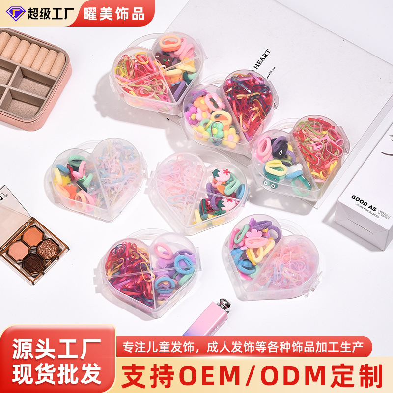 New children's little princess shoulder bag, hair band, girls' fresh and sweet macaron hair rope, cute hair accessory set gift box full figure