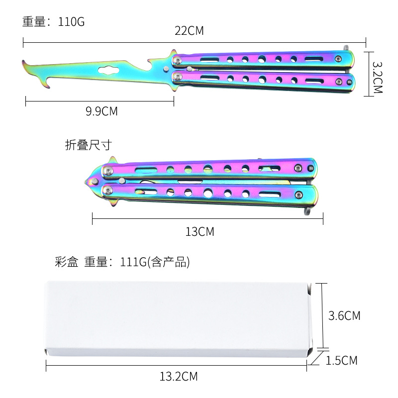 Factory wholesale stainless steel folding car tires, stone cleaning hooks, stone digging hooks, stone picking tools, unsharpened practice knives Application Scenario