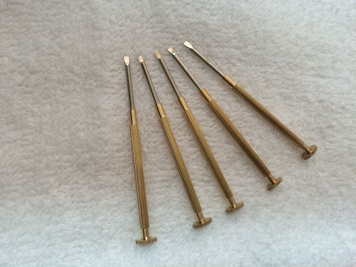 Screwdrivers, watch glasses screwdrivers, copper-handled small screwdrivers, stainless steel screwdrivers, watch glasses tools details Picture