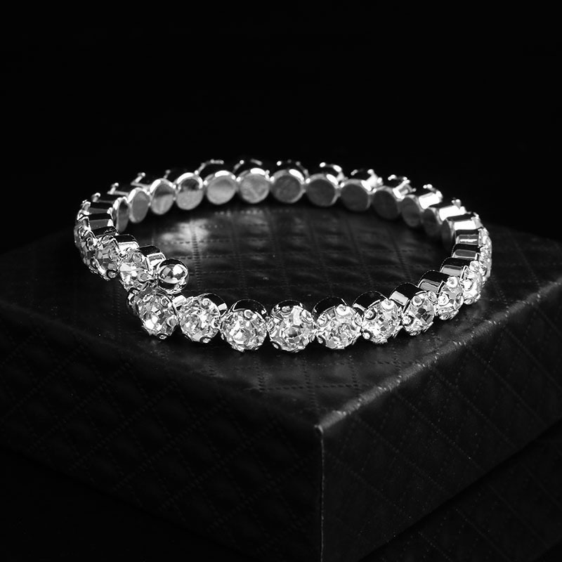 Jane La Fashion Wedding Accessories Alloy rhinestone Full Diamond Zircon Jewelry Set Silver-plated Necktie Necklace for women N6232 Application Scenario