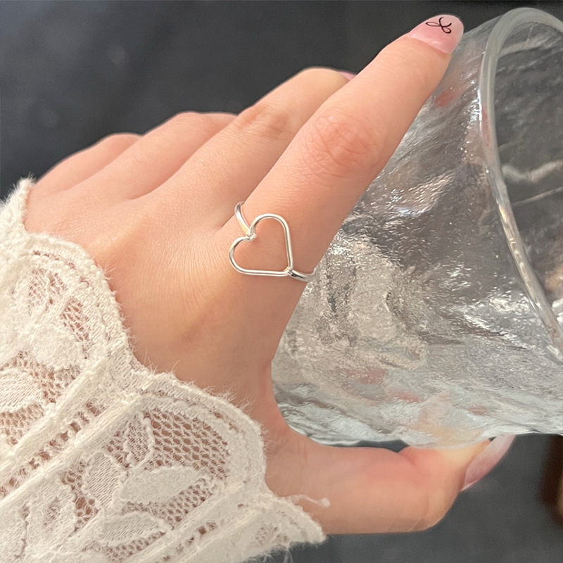 925 sterling silver irregular geometric ring for women in ins2024, a new, niche design sense, fashionable and individual index finger ring full figure
