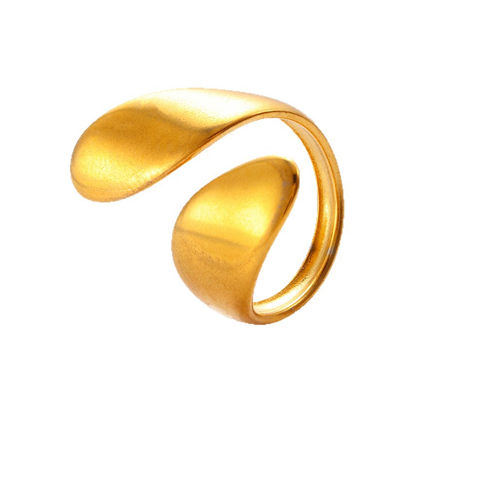 Xiyin European and American fashion Stainless Steel simple Style white oil-dripping round ring White painting Oil ring wholesale set for women Item Picture