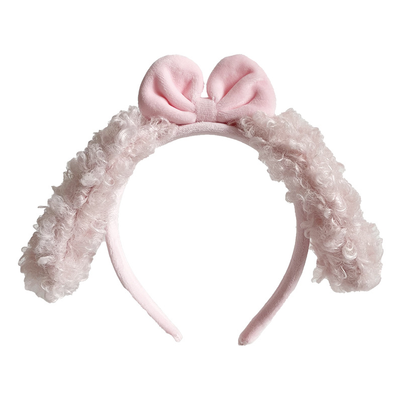 The cute and sweet bow of the sheep, the dog ear headband, the dog headband, the plush hairpin, and the animal headwear Item Picture