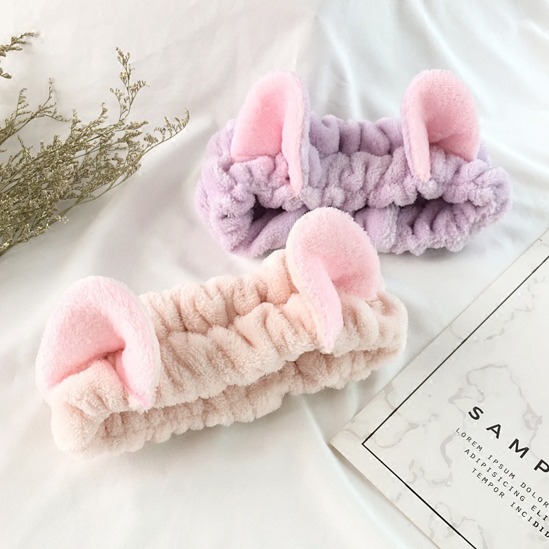 Cute three-dimensional Japanese cat ear hair ties, face wash headbands, makeup masks, hair covers for sale, and hairbands for hair growth Specification drawing