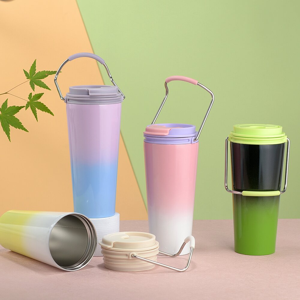 A comprehensive collection of 304 stainless steel handle insulated cups and portable outdoor vacuum water cups for Amazon cross-border Temu delivery full figure