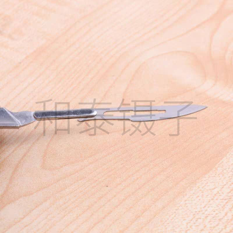 Thickened stainless steel blade 3/4 surgical handle 11/23 blade mobile phone repair, film application, disassembly and engraving knife Specification drawing