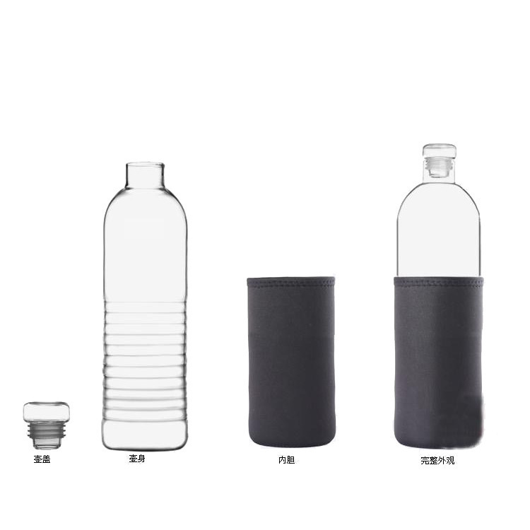 Transparent glass cup, mineral water bottle, middle school girls, boys, summer car portable takeout water cup, large capacity, summer Application Scenario