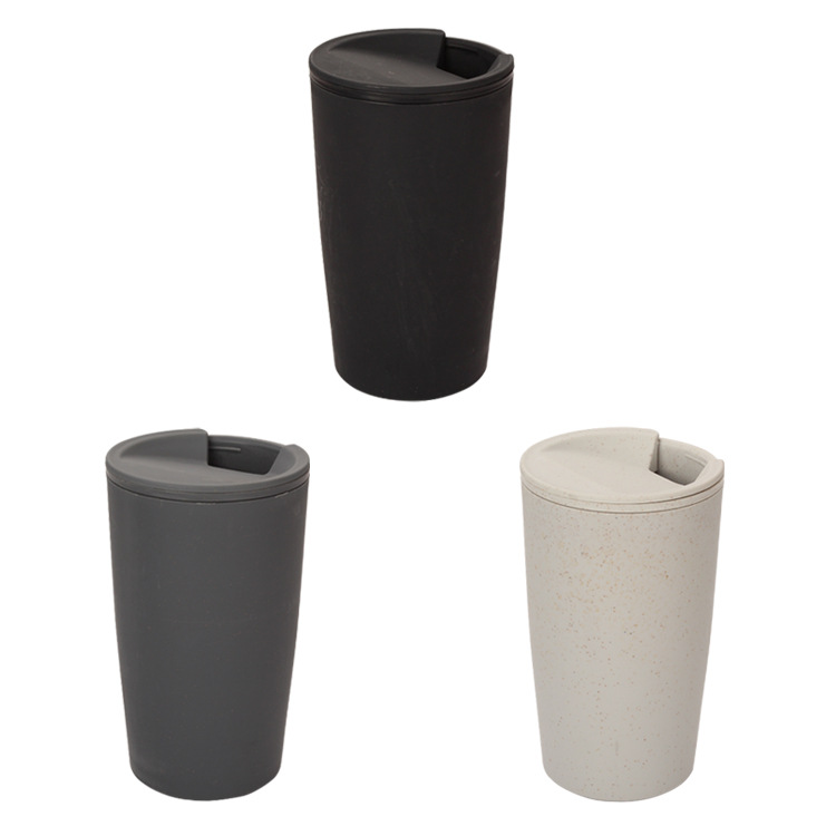 Ins-style high-end plastic water cup, wheat bellflower coffee cup, hot drink cup, milk cup, portable office cup Item Picture