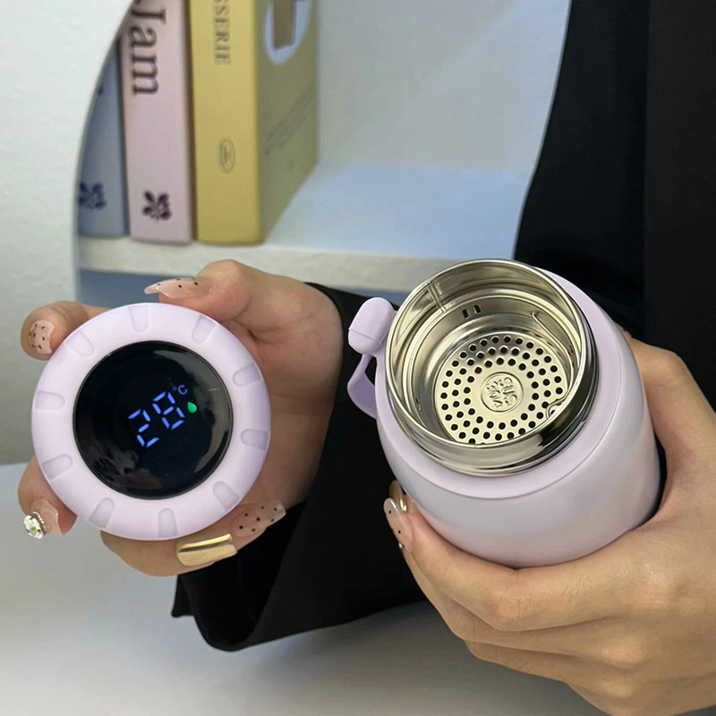 New car cup, cold and heat preservation cup, ins heat preservation cup, tea-water separation, stainless steel solid color wholesale, small water cup details Picture