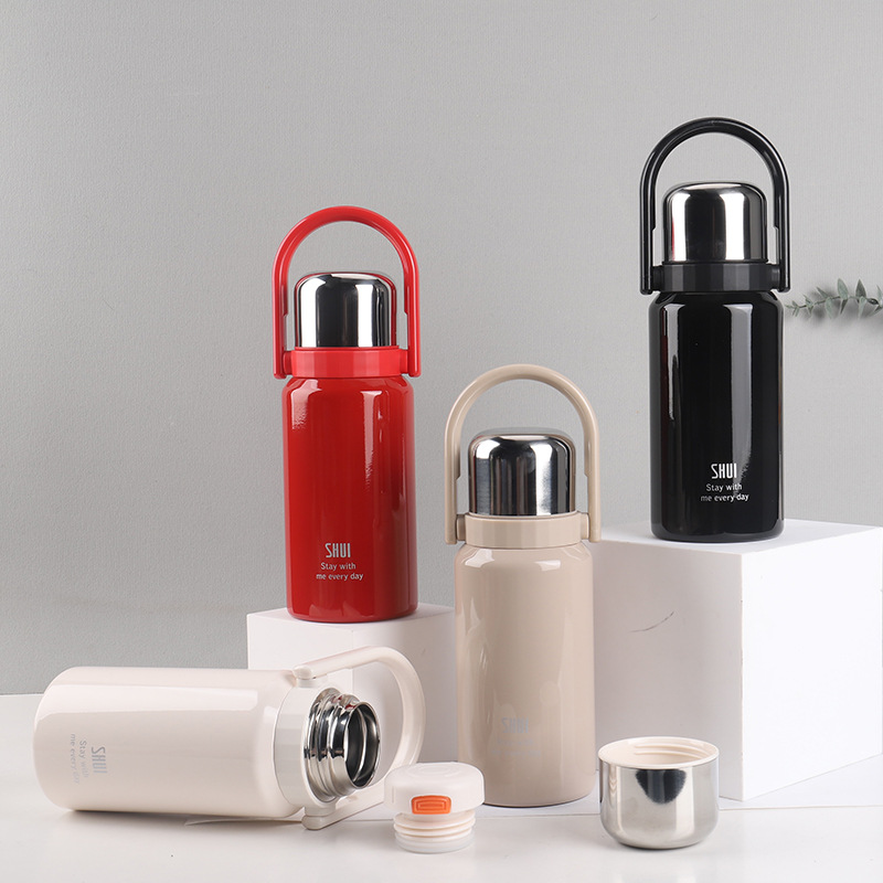 Large-capacity insulated cup, 316 stainless steel insulated pot, tea and water separation, household teapot, portable handle water bottle full figure
