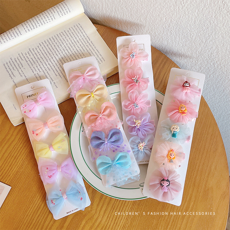 Korean cute princess bow hair clips, spring children's cartoon little girl bangs clips, baby broken hair clips Application Scenario