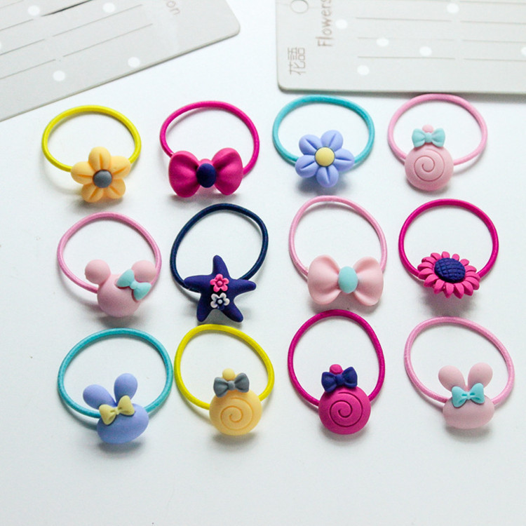 Children's flower hair band, hair tie for toddlers that won't hurt their hair, baby hair band, elastic and good for tying hair, girls' little pull headwear Application Scenario