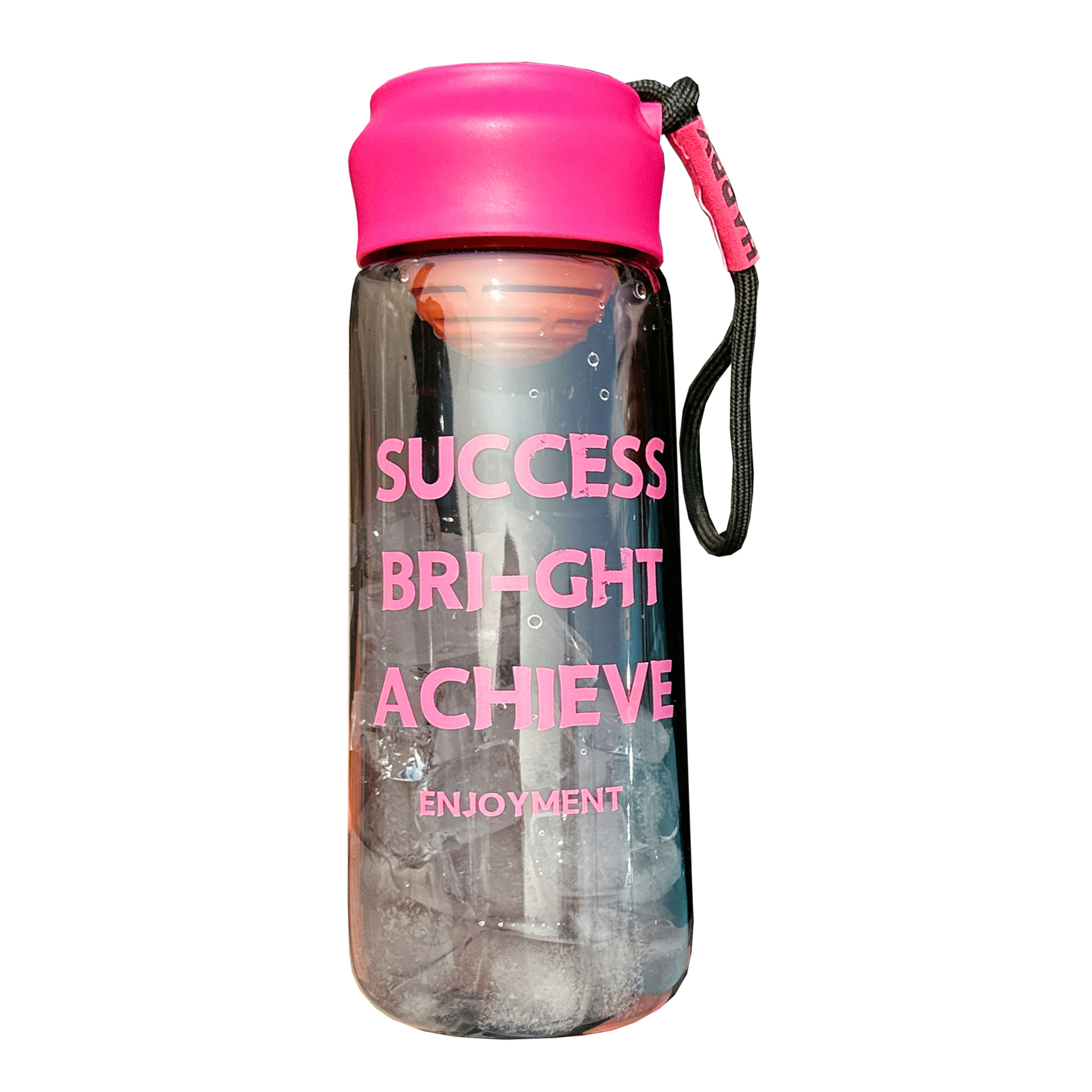 Simple and fashionable water cup for tea brewing with filter, student space cup for sports, high appearance level, portable plastic cup for couples Item Picture