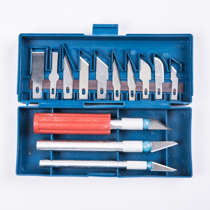 Factory wholesale 13PC engraving knives, metal wood engraving knives, engraving knives, utility knives, fruit engraving knives, wood engraving knives and other tools details Picture