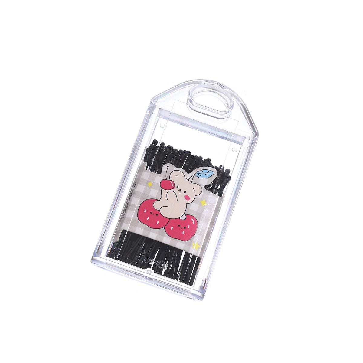 Children's hair clips, black straight clips, broken hair fixing steel clips, girls' flower edge clips, small hair clips, wave clips, hair accessories Item Picture