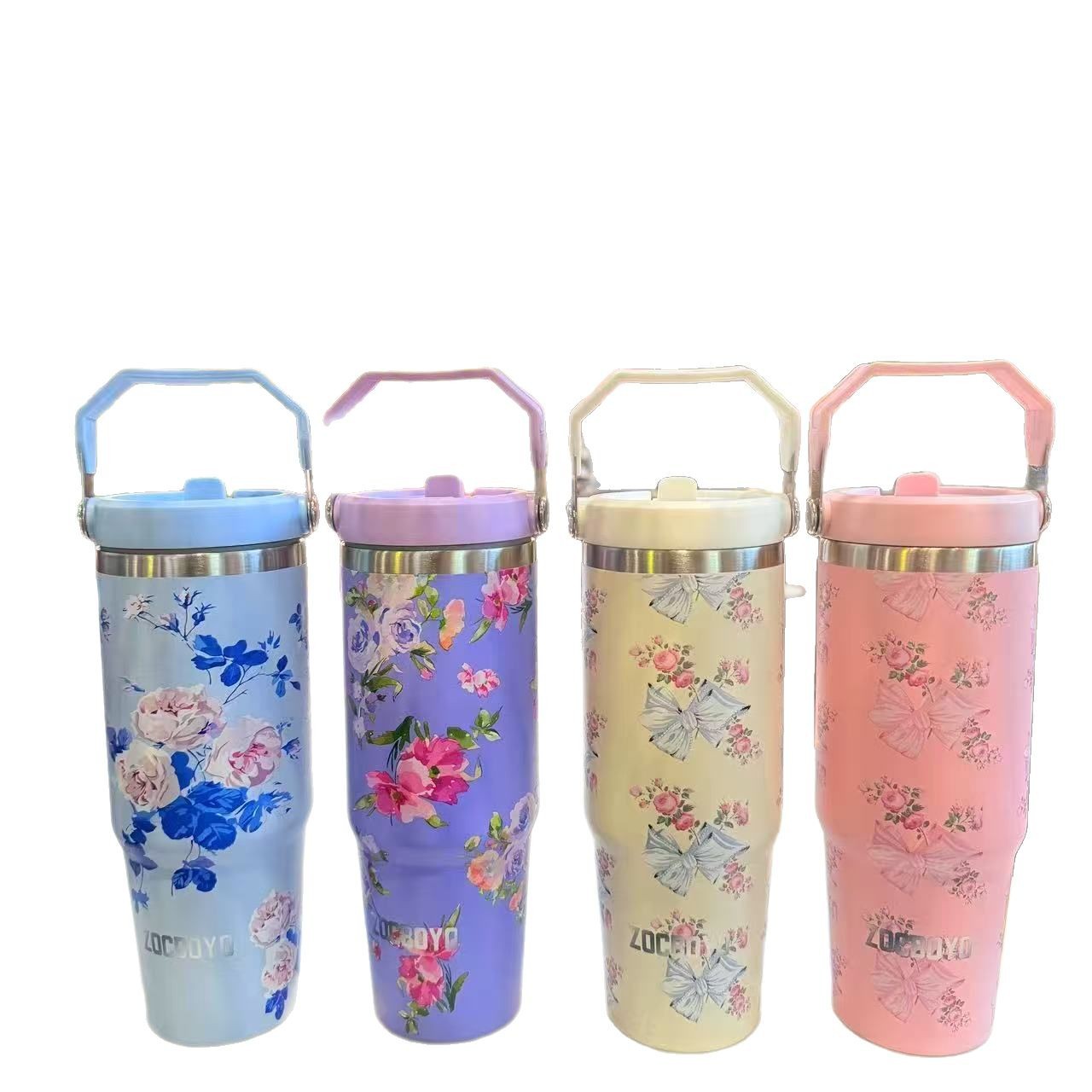 ZOCBOYO Cross-border New 30 portable direct drinking ice Cup, 304 stainless steel car cold preservation 30 car cup Item Picture
