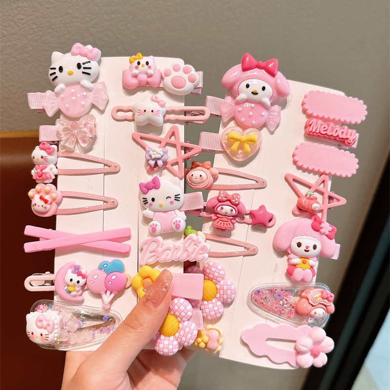 Cute Kulomi hair clips for children, baby fringe clips, little girl princess cartoon bb clips, fresh bangs clips Application Scenario