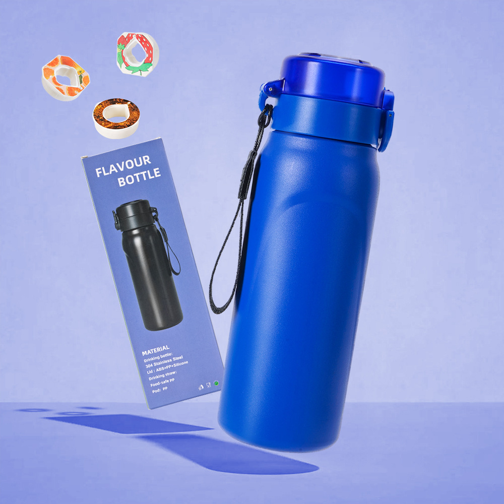 Amazon's best-selling stainless steel playful insulated cup 750ML portable straw Bouncing autumn and winter scented cup, 0 calories, 0 sugar details Picture