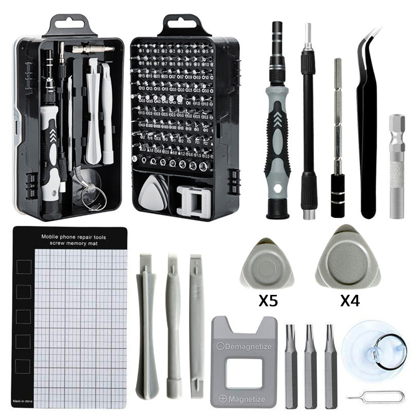 115-in-one cross-border watch, computer and mobile phone disassembly and repair, hardware tools, screwdriver set manufacturer batch full figure