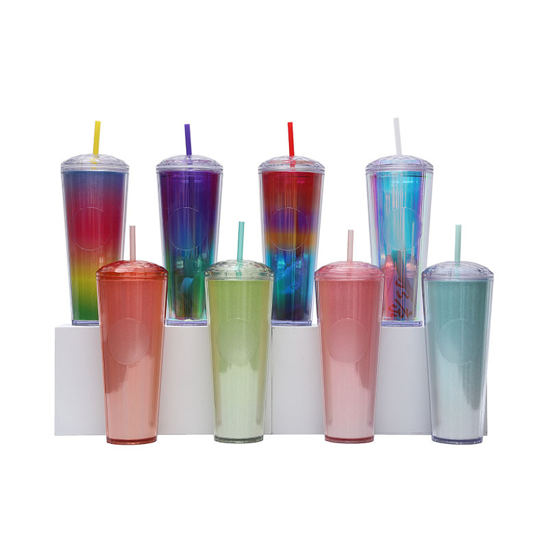 2025 New model 750ML creative and fashionable water cup directly supplied by the manufacturer, processed and printed with logo, large-capacity simple straw cup Specification drawing
