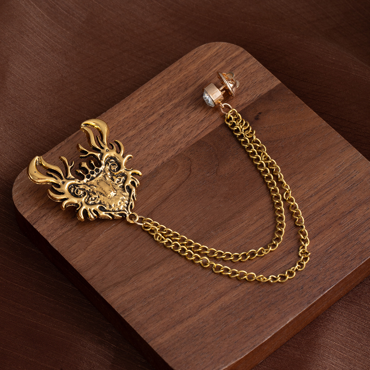 European, American and British style Suzhou chain brooches are trendy, paired with suit collar pins and Christmas pins. Clothing and evening gowns Specification drawing