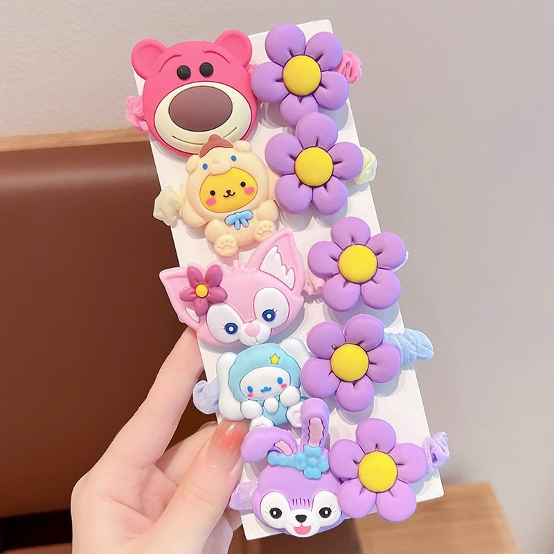 Children's Star Delu hair tie Hair rubber band Cute Girls 2023 New style non-damaging ponytail small Intestine Hair band full figure