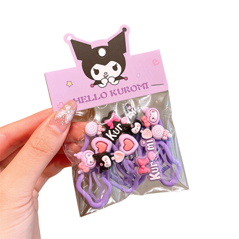 Children's cartoon Kuromi Cloud Hair Clip, a new summer style hair clipping tool for girls, a forehead side clip Item Picture
