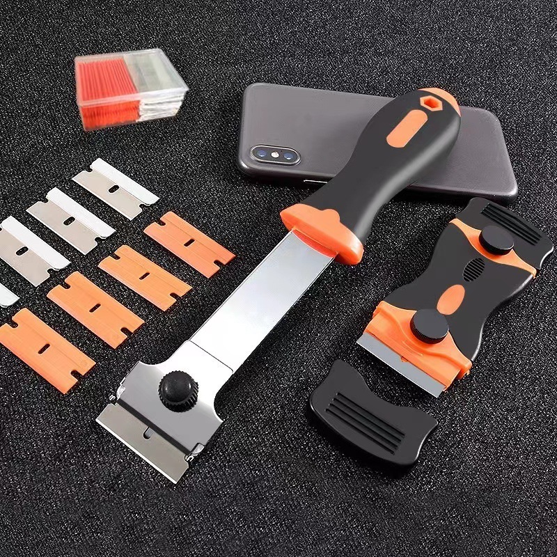 Multi-functional scraper, double-head scraper, extended scraper, glue remover, car film application tool, cleaning scraper details Picture