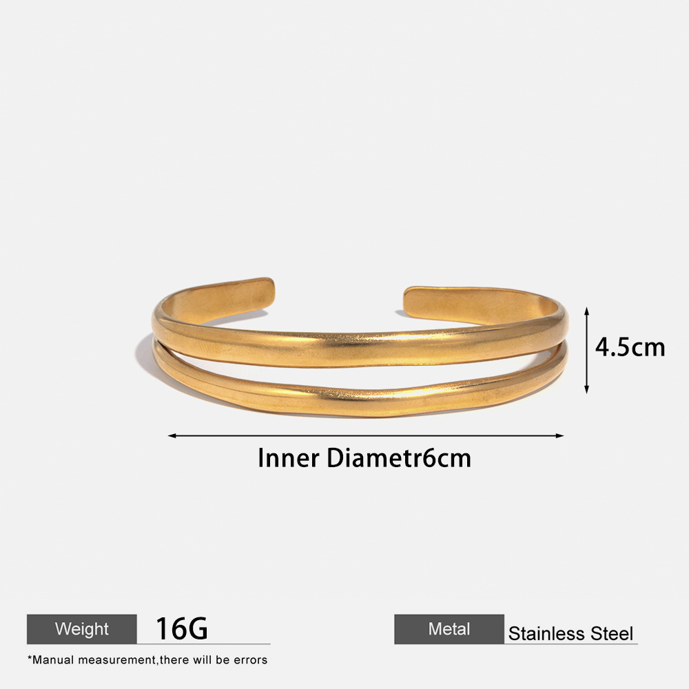 High-appearance-level stainless steel open bracelet, fashionable and versatile wristband, non-fading women's titanium steel European and American accessories wholesale Application Scenario