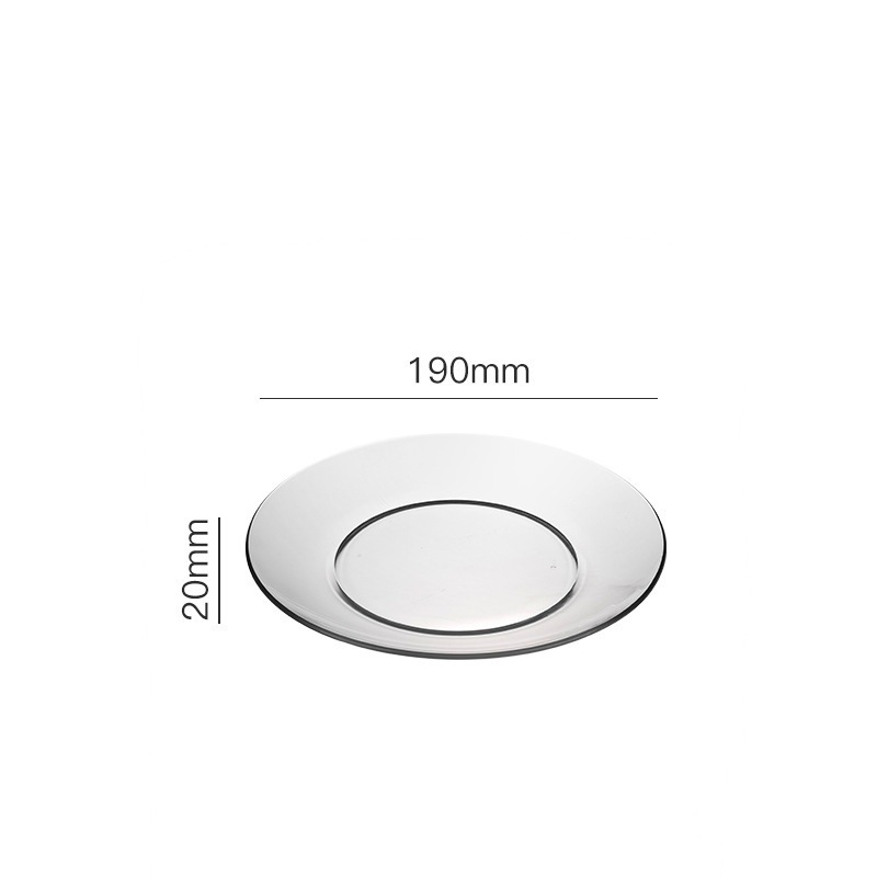 Bojiang tempered glass plates, restaurant household round fruit plates, snack plates, sashimi plates wholesale with logo printing Item Picture