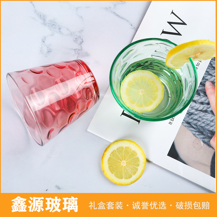 Festival event gift cups, colorful raindrop glass water cup sets, gift boxes, jewelry sets, and handy gifts for in-store purchases full figure