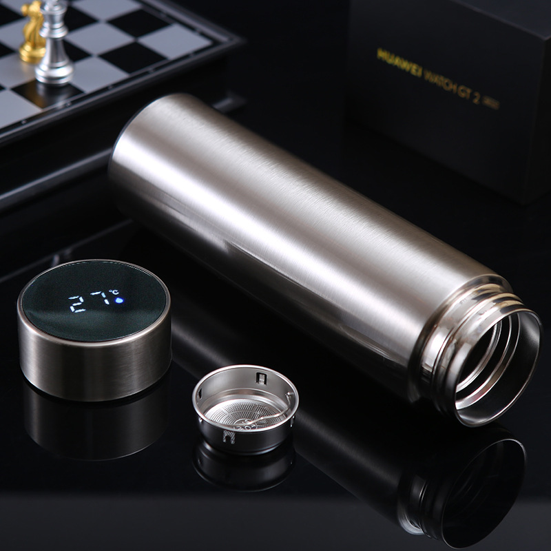 304 stainless steel smart insulated cup, double-layer vacuum touch temperature display cup, business men's and women's office straight gift cup Specification drawing
