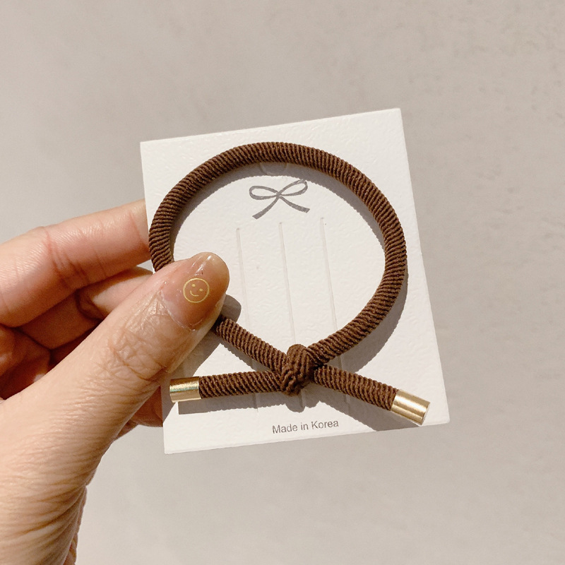 Dongdaemun, South Korea, high-elasticity basic rubber band women's hair tie, ins hair band, high ponytail hair tie, bun hair tie Application Scenario