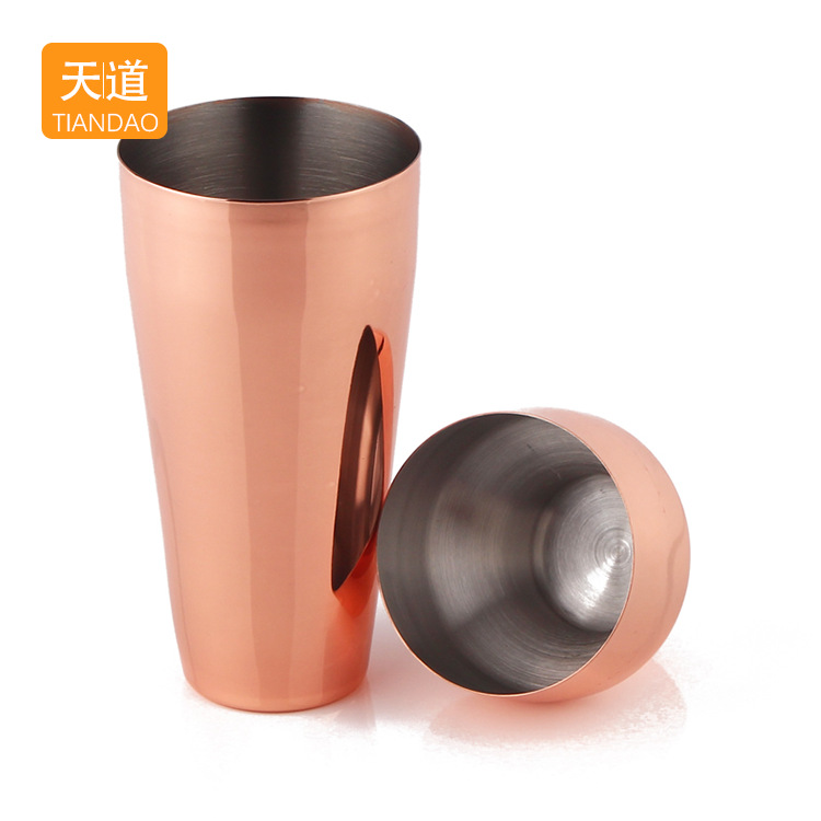 500ml stainless steel cocktail shaker, two-section bar cocktail mixing tool set Specification drawing