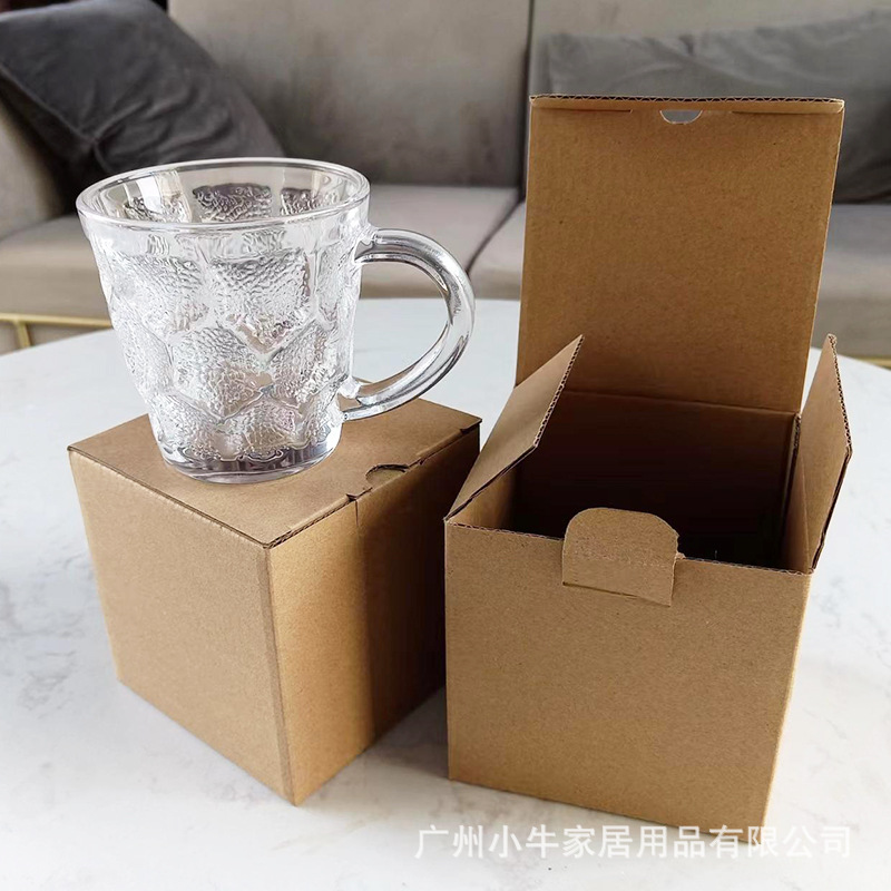A single small box with a bottom cover, a three-layer corrugated square cross-border water cup, a single cardboard box Application Scenario