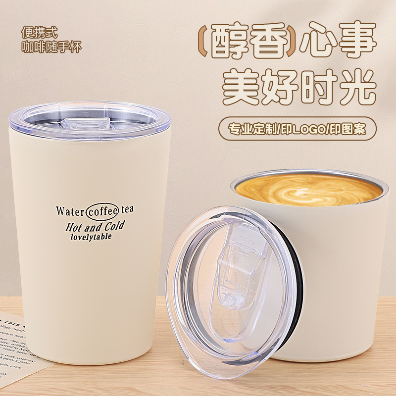 Cross-border stainless steel 8oz car cup, 12oz milk cup, mini coffee cup, outdoor car UV printed insulated cup details Picture