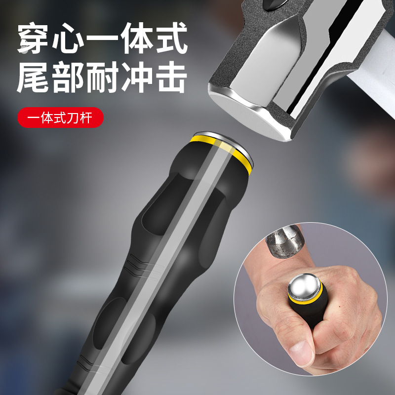 Factory wholesale 4-inch, 6-inch, 8-inch and 12-inch through-hole screwdrivers, industrial screwdrivers, cross-shaped and flat-head tapping screwdrivers Specification drawing